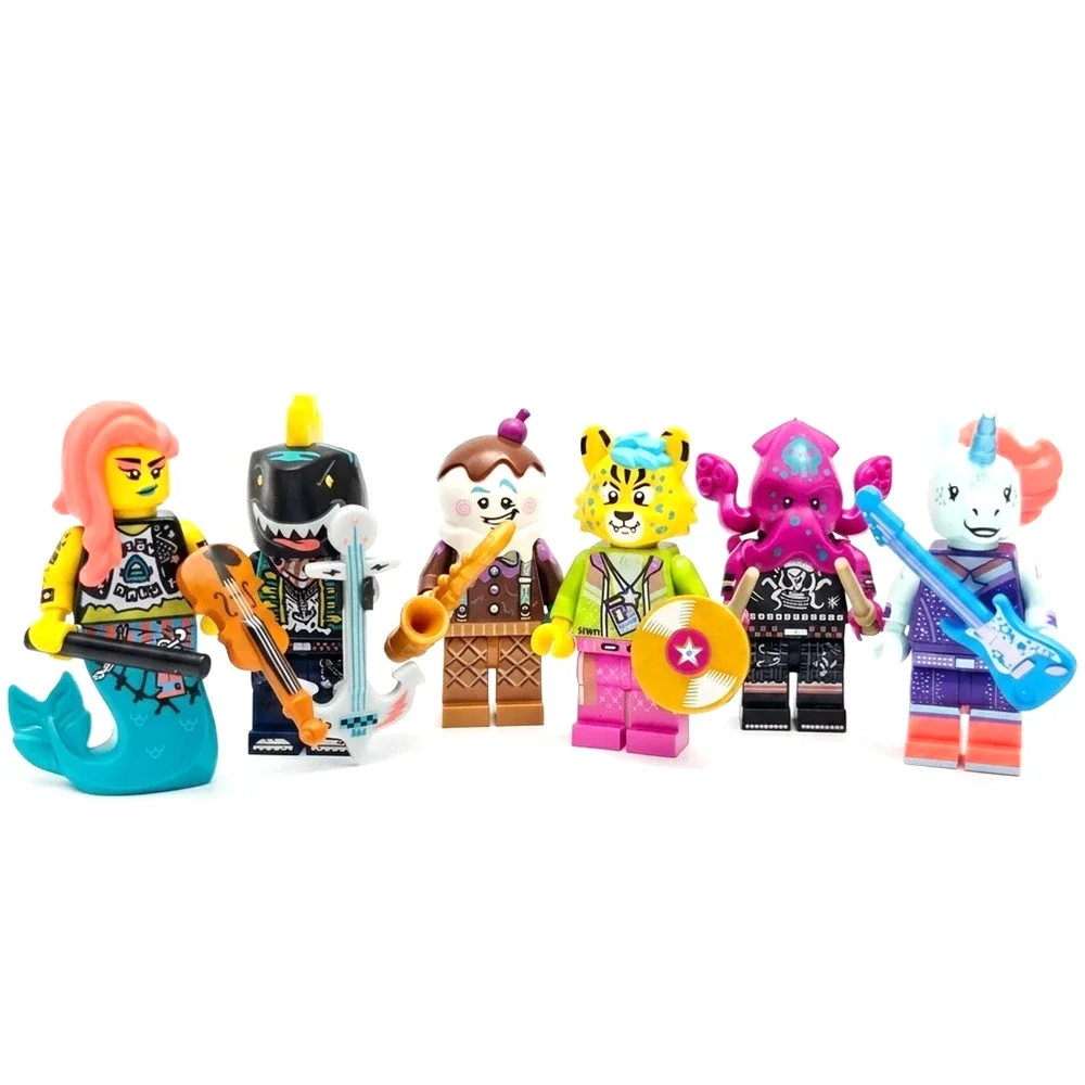 Lego Vidiyo Minifigure Collection 6 Concert Figures w/ Accessories & Instruments